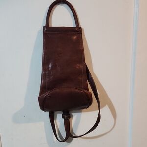 Vintage Brown Leather Women's Backpack
